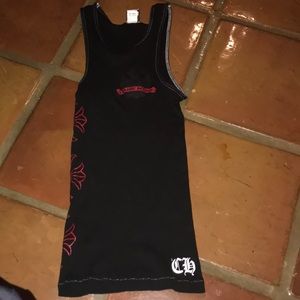 Chrome Hearts black Long tank top s/m